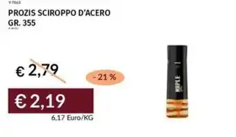 Prezzemolo e Vitale Prozis sciroppo d'acero offerta
