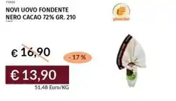 Prezzemolo e Vitale Novi uovo fondente nero cacao 72% offerta