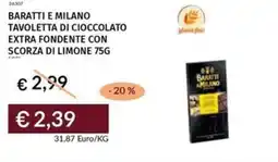 Prezzemolo e Vitale Baratti e milano tavoletta di cioccolato extra fondente con scorza di limone offerta
