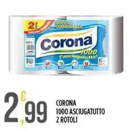 Euroesse Corona 1000 asciugatutto 2 rotoli offerta