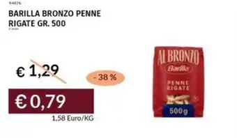 Prezzemolo e Vitale Barilla bronzo penne rigate offerta