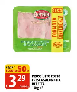 Tigros Prosciutto cotto fresca salumeria BERETTA offerta