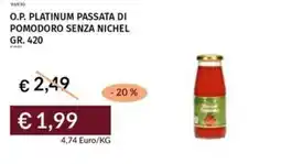 Prezzemolo e Vitale O.p. platinum passata di pomodoro senza nichel offerta