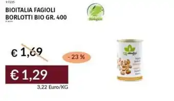 Prezzemolo e Vitale Bioitalia fagioli borlotti bio offerta