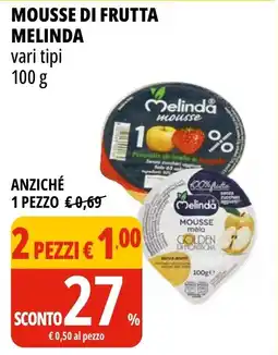 Tigros Mousse di frutta MELINDA offerta