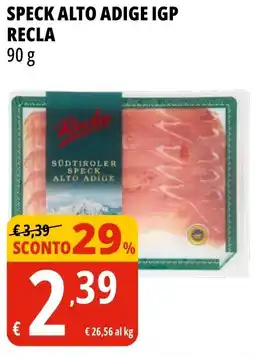 Tigros Speck alto adige IGP RECLA offerta