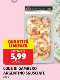ALDI Code di gambero argentino sgusciate offerta