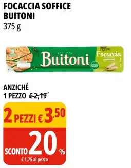 Tigros Focaccia soffice BUITONI offerta