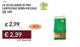 Prezzemolo e Vitale Le eccellenze di p&v lenticchie verdi piccole offerta