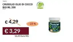 Prezzemolo e Vitale Crudolio olio di cocco bio offerta