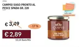 Prezzemolo e Vitale Campisi sugo pronto al pesce spada offerta