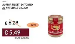 Prezzemolo e Vitale Auriga filetti di tonno al naturale offerta