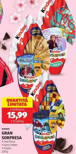 ALDI Kinder gran sorpresa offerta
