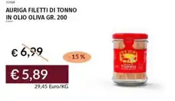 Prezzemolo e Vitale Auriga filetti di tonno in olio oliva offerta