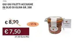 Prezzemolo e Vitale Giu giu filetti acciughe in olio di oliva offerta