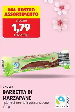 ALDI Monarc barretta di marzapane offerta