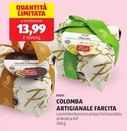 ALDI Pisti colomba artigianale farcita offerta