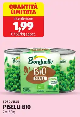 ALDI Bonduelle piselli bio offerta
