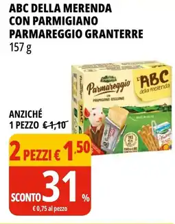 Tigros Abc della merenda con parmigiano parmareggio GRANTERRE offerta