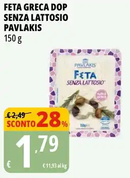 Tigros Feta greca dop senza lattosio PAVLAKIS offerta