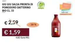 Prezzemolo e Vitale Giu giu salsa pronta di pomodoro datterino bio offerta