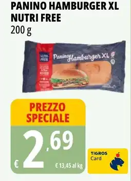 Tigros Panino hamburger XL NUTRI FREE offerta