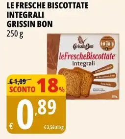 Tigros Le fresche biscottate integrali GRISSIN BON offerta