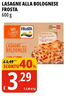 Tigros Lasagne alla bolognese FROSTA offerta