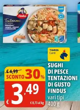 Tigros Sughi di pesce tentazioni di gusto FINDUS offerta