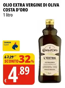 Tigros Olio extra vergine di oliva COSTA D'ORO offerta