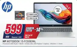 Trony HP NOTEBOOK 15-FC0083NL offerta