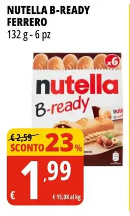 Tigros Nutella b-ready FERRERO 6 pz offerta