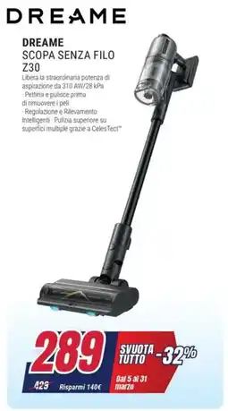 Trony DREAME SCOPA SENZA FILO Z30 offerta