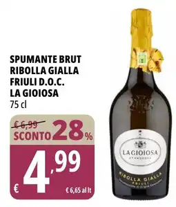 Tigros Spumante brut ribolla gialla friuli d.o.c. LA GIOIOSA offerta