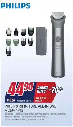 Trony PHILIPS RIFINITORE ALL-IN-ONE MG5941/15 offerta