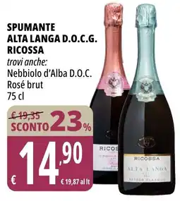 Tigros Spumante alta langa d.o.c.g. RICOSSA offerta