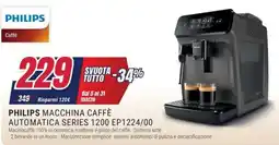 Trony PHILIPS MACCHINA CAFFÈ AUTOMATICA SERIES 1200 EP1224/00 offerta