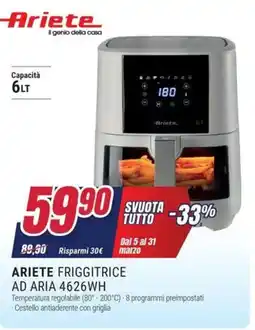 Trony ARIETE FRIGGITRICE AD ARIA 4626WH offerta