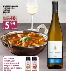 Tigros Gewürtztraminer trentino D.O.C. CONCILIO GRIGOLLI offerta
