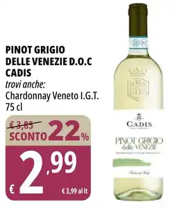 Tigros Pinot grigio delle venezie D.O.C CADIS offerta