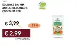 Prezzemolo e Vitale Econoce bio mix anacardi, mango e cocco offerta