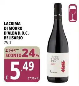 Tigros Lacrima di morro d'alba D.O.C. BELISARIO offerta