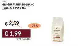 Prezzemolo e Vitale Giu giu farina di grano tenero tipo 0 offerta