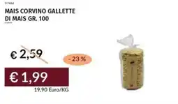 Prezzemolo e Vitale Mais corvino gallette di mais offerta