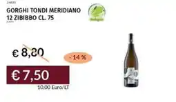 Prezzemolo e Vitale Gorghi tondi meridiano 12 zibibbo offerta