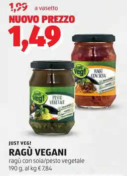 ALDI Just veg! ragù vegani offerta