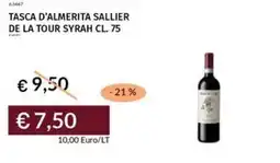 Prezzemolo e Vitale Tasca d'almerita sallier de la tour syrah offerta
