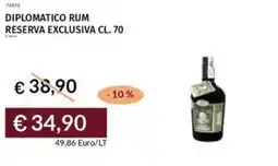 Prezzemolo e Vitale Diplomatico rum reserva exclusiva offerta