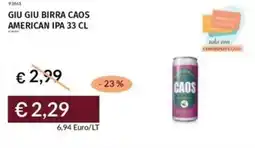 Prezzemolo e Vitale Giu giu birra caos american ipa offerta