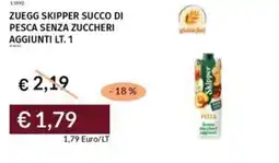 Prezzemolo e Vitale Zuegg skipper succo di pesca senza zuccheri aggiunti offerta